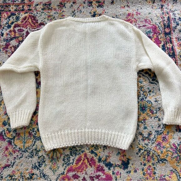 Vintage 80s Collectible coquette knit floral knit Sweater by jeff Laurent - Picture 8 of 11